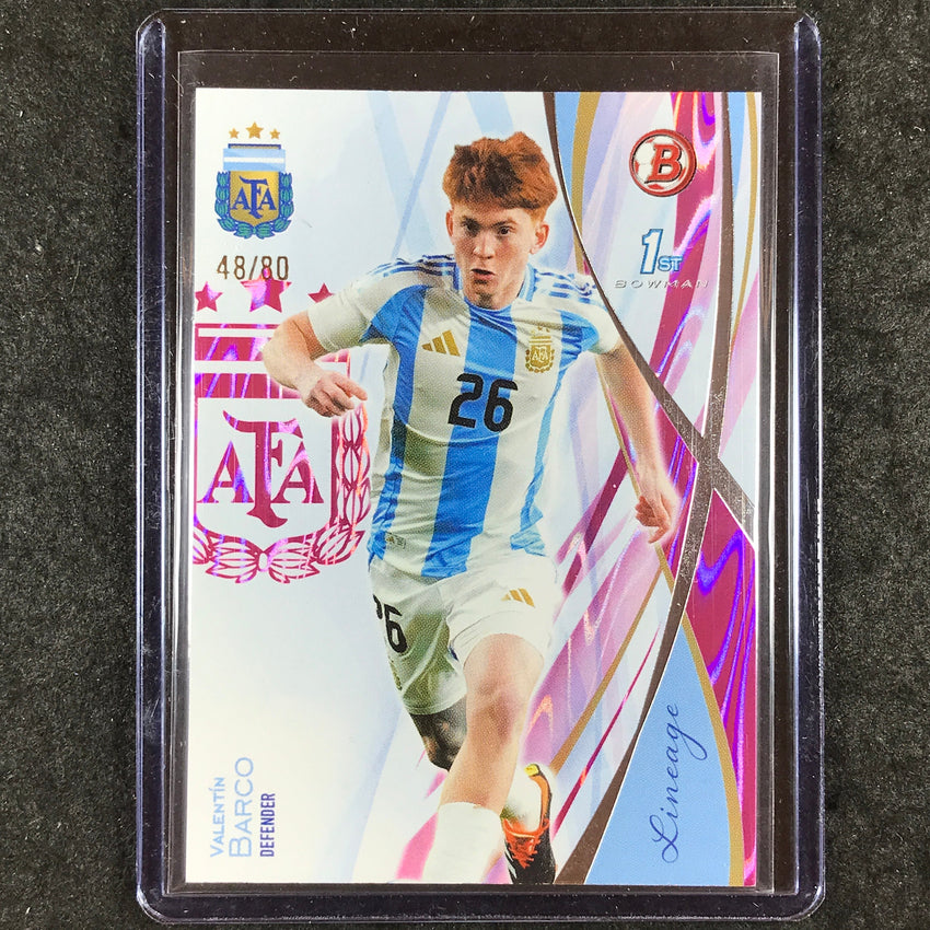 2024 Topps Lineage Argentina VALENTIN BARCO Bowman Prospects Pink Tango 48/80 #2