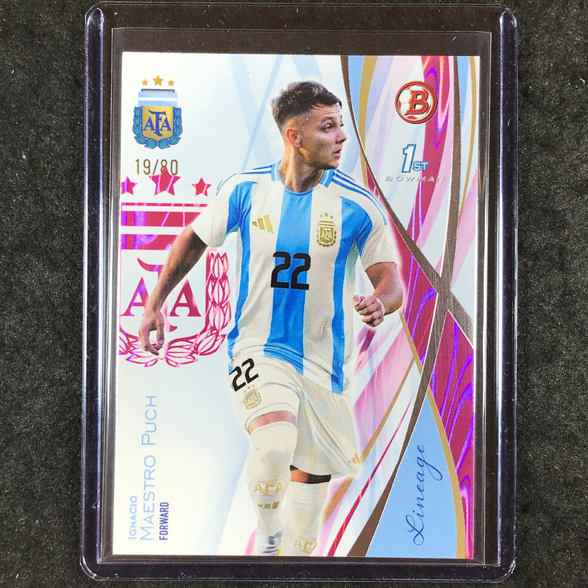 2024 Topps Lineage Argentina IGNACIO MAESTRO PUCH Bowman Prospects Pink 19/80 #9