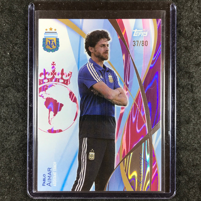 2024 Topps Lineage Argentina PABLO AIMAR Icons Pink Tango 37/80 #15