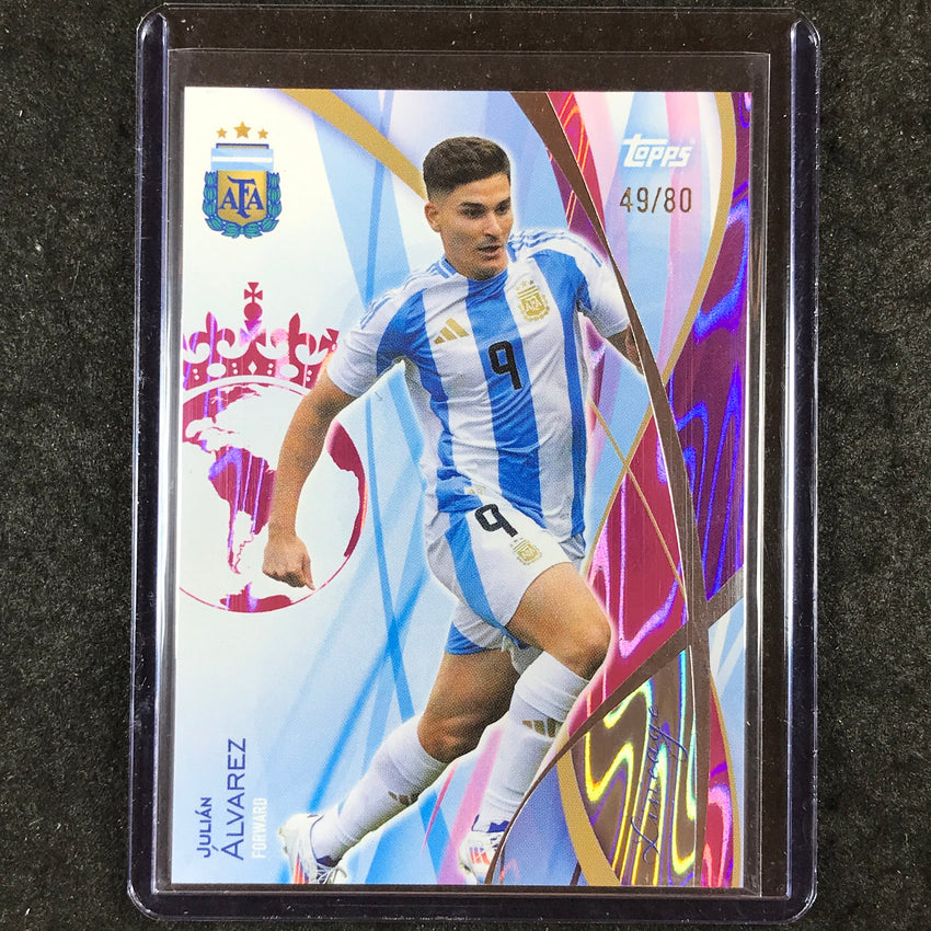 2024 Topps Lineage Argentina JULIAN ALVAREZ Icons Pink Tango 49/80 #32