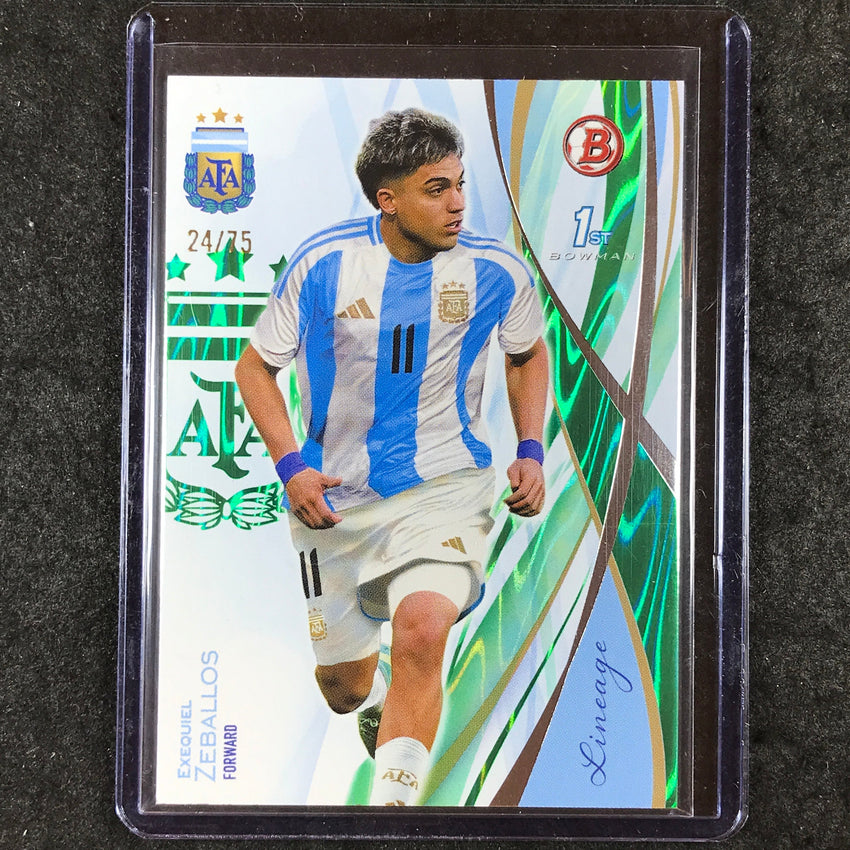 2024 Topps Lineage Argentina EXEQUIEL ZEBALLOS Bowman Prospects Green 24/75 #8
