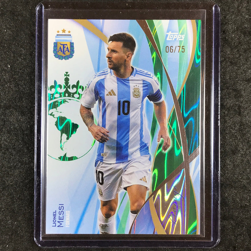 2024 Topps Lineage Argentina LIONEL MESSI Icons Green Tango 6/75 #31