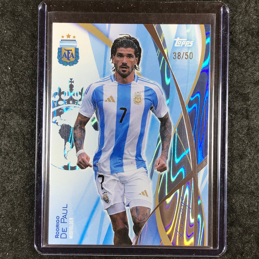 2024 Topps Lineage Argentina RODRIGO DE PAUL Icons Sky Blue Tango 38/50 #22