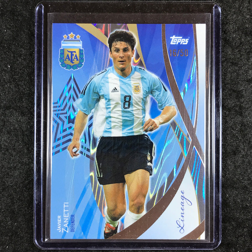 2024 Topps Lineage Argentina JAVIER ZANETTI Legends Sky Blue Tango 16/50 #39
