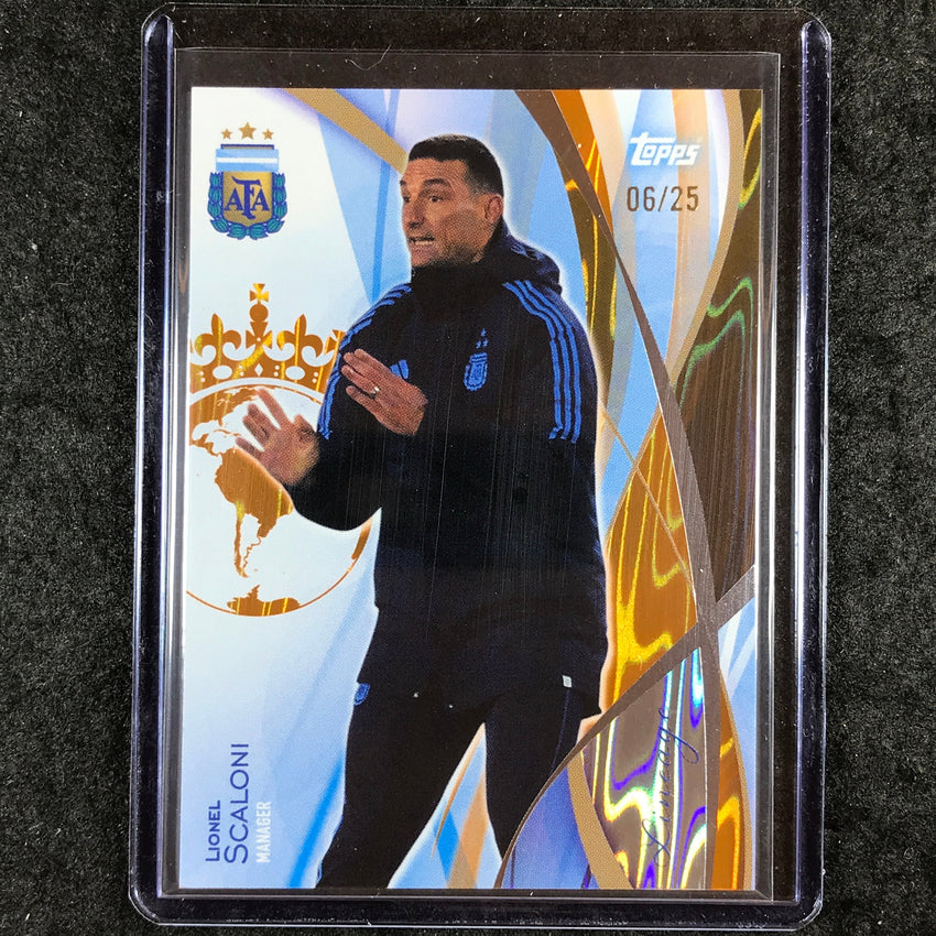 2024 Topps Lineage Argentina LIONEL SCALONI Icons Orange Tango 6/25 #14