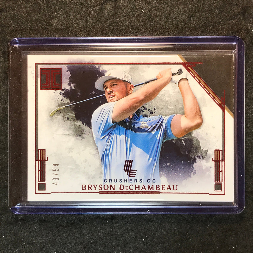 2025 Impeccable LIV Golf BRYSON DECHAMBEAU Base Photo Variation Red 43/54 #100