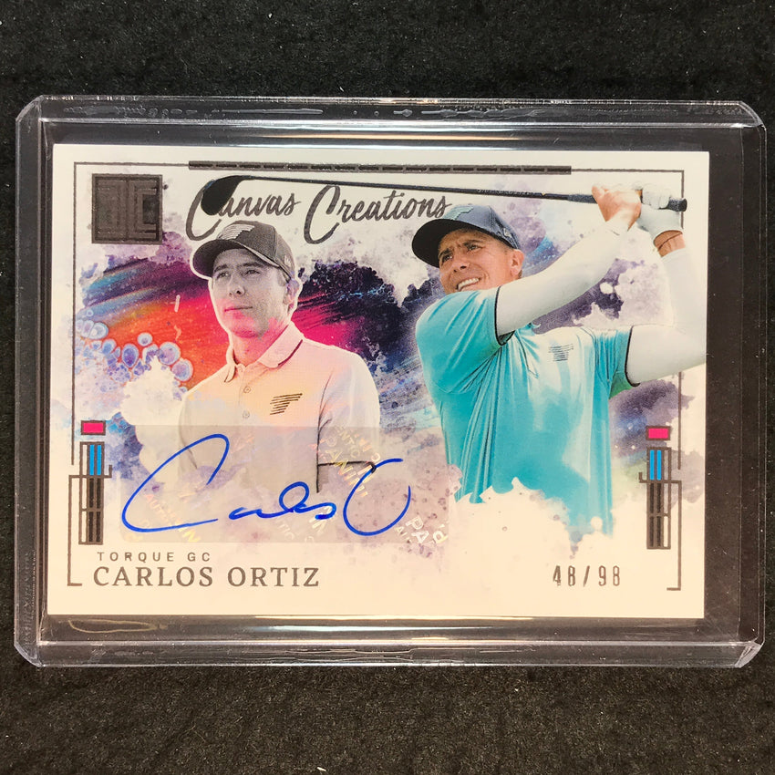 2025 Impeccable LIV Golf CARLOS ORTIZ Canvas Creations Signatures Auto 48/98