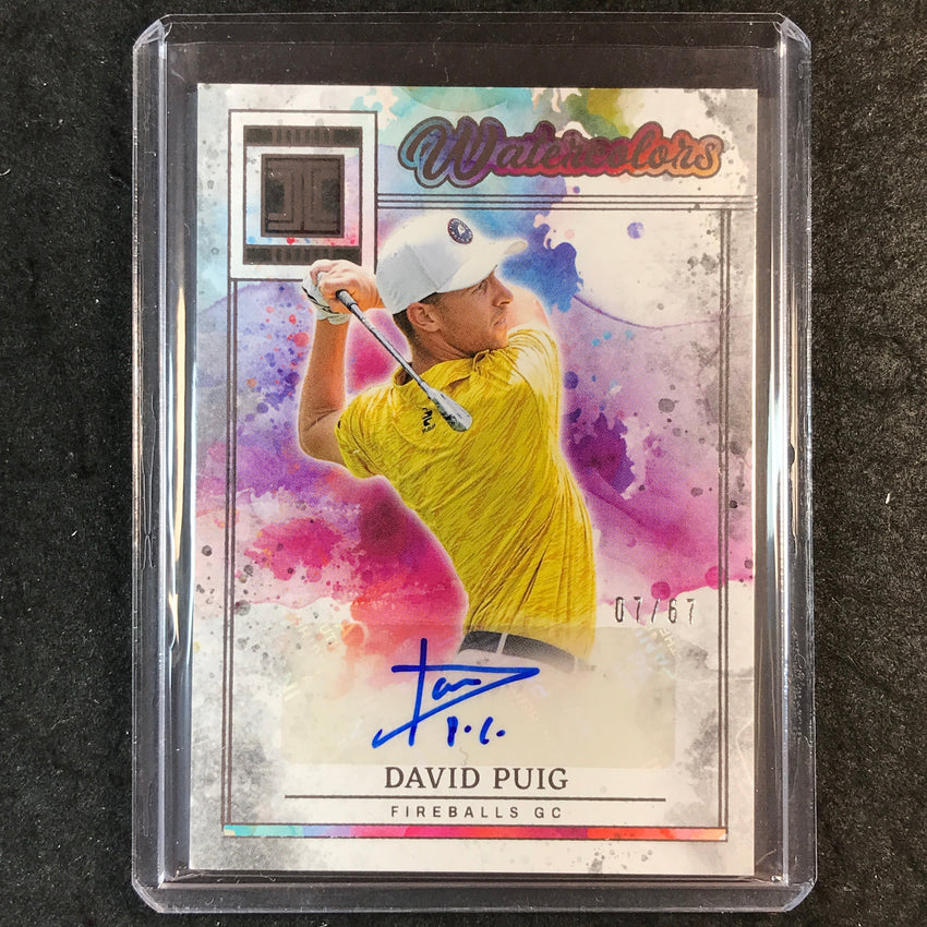 2025 Impeccable LIV Golf DAVID PUIG Watercolors Signatures Auto 6/67