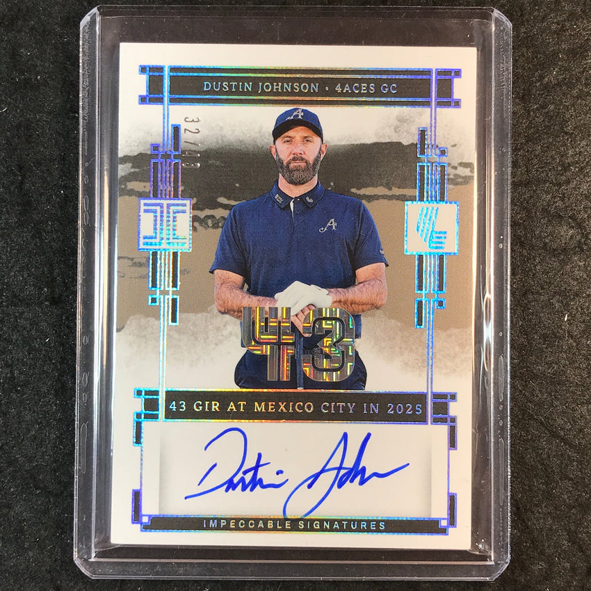 2025 Impeccable LIV Golf DUSTIN JOHNSON Impeccable Greens Signatures Auto 32/43