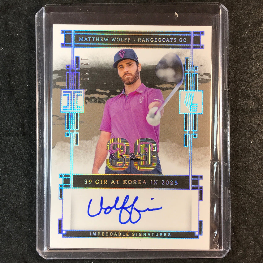 2025 Impeccable LIV Golf MATTHEW WOLFF Impeccable Greens Signatures Auto 12/39