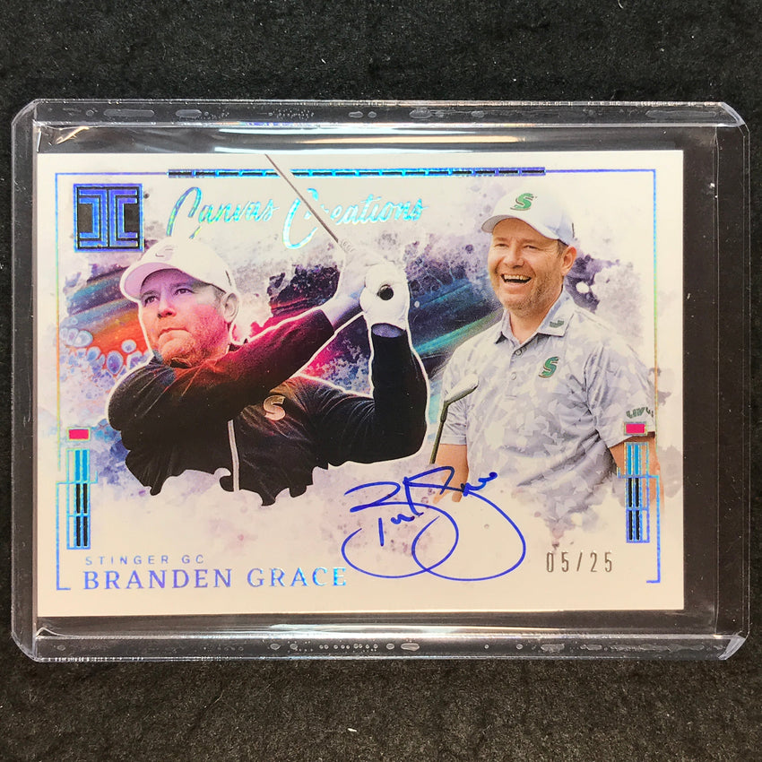 2025 Impeccable LIV Golf BRANDEN GRACE Canvas Creations Auto Silver 5/25