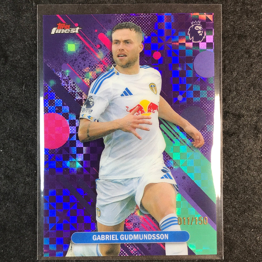 2026 Topps Finest Premier League GABRIEL GUDMUNDSSON Purple Checker /150 #47