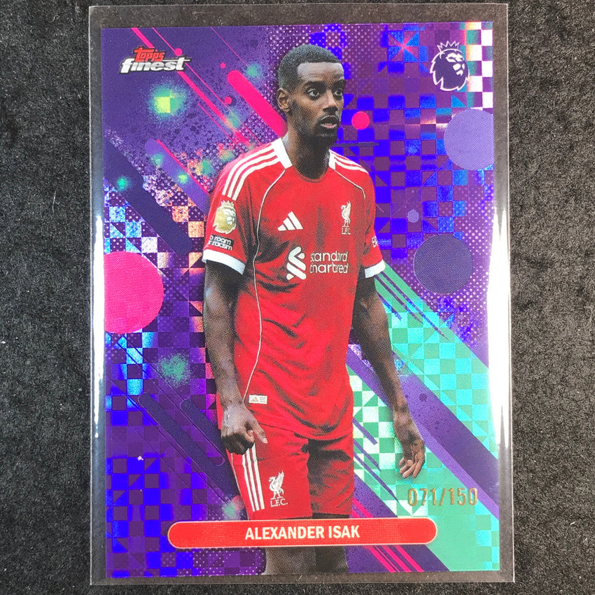 2026 Topps Finest Premier League ALEXANDER ISAK Common Purple Checker /150 #57