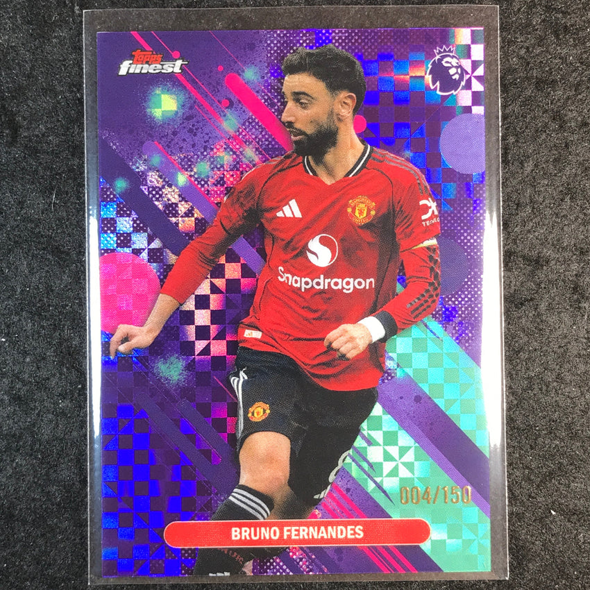 2026 Topps Finest Premier League BRUNO FERNANDES Common Purple Checker /150 #70