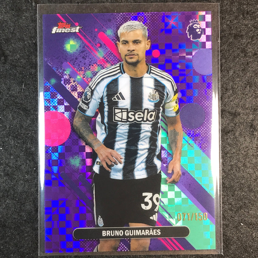 2026 Topps Finest Premier League BRUNO GUIMARAES Common Purple Checker /150 #74