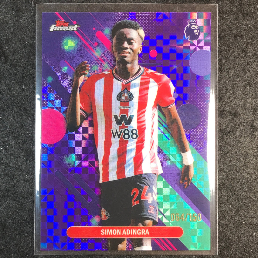 2026 Topps Finest Premier League SIMON ADINGRA Common Purple Checker /150 #87