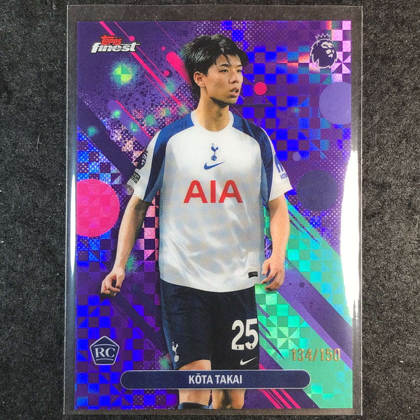 2026 Topps Finest Premier League KOTA TAKAI Rookie Purple Checker /150 #92