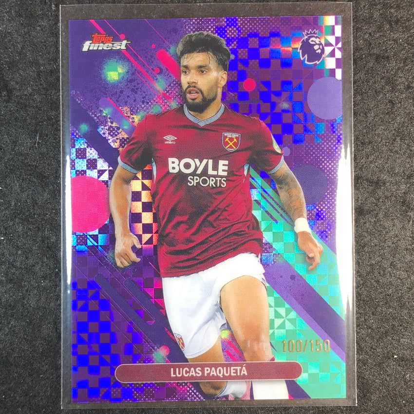 2026 Topps Finest Premier League LUCAS PAQUETA Common Purple Checker /150 #94