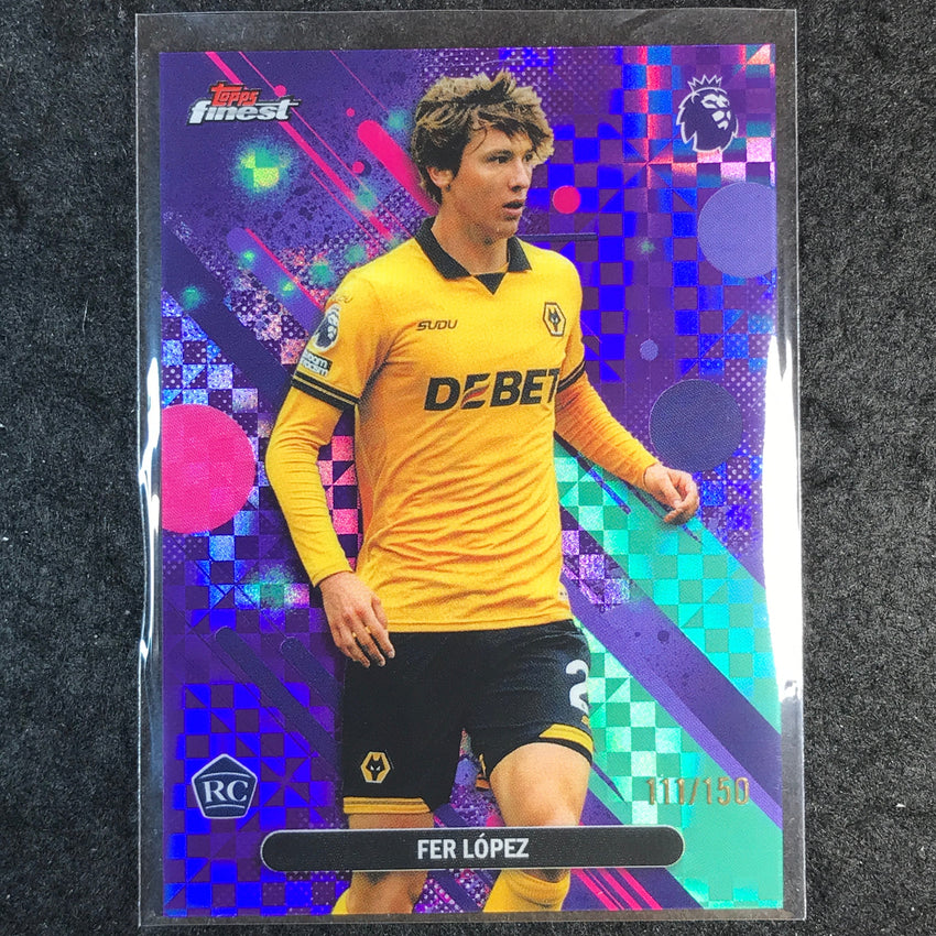 2026 Topps Finest Premier League FER LOPEZ Rookie Common Purple Checker /150 #98