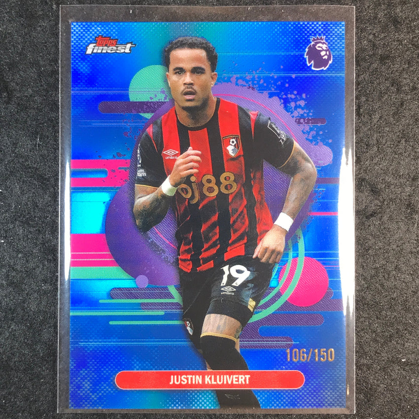 2026 Topps Finest Premier League JUSTIN KLUIVERT Uncommon Blue /150 #102