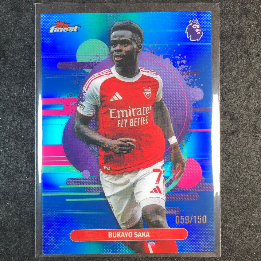 2026 Topps Finest Premier League BUKAYO SAKA Uncommon Blue /150 #106