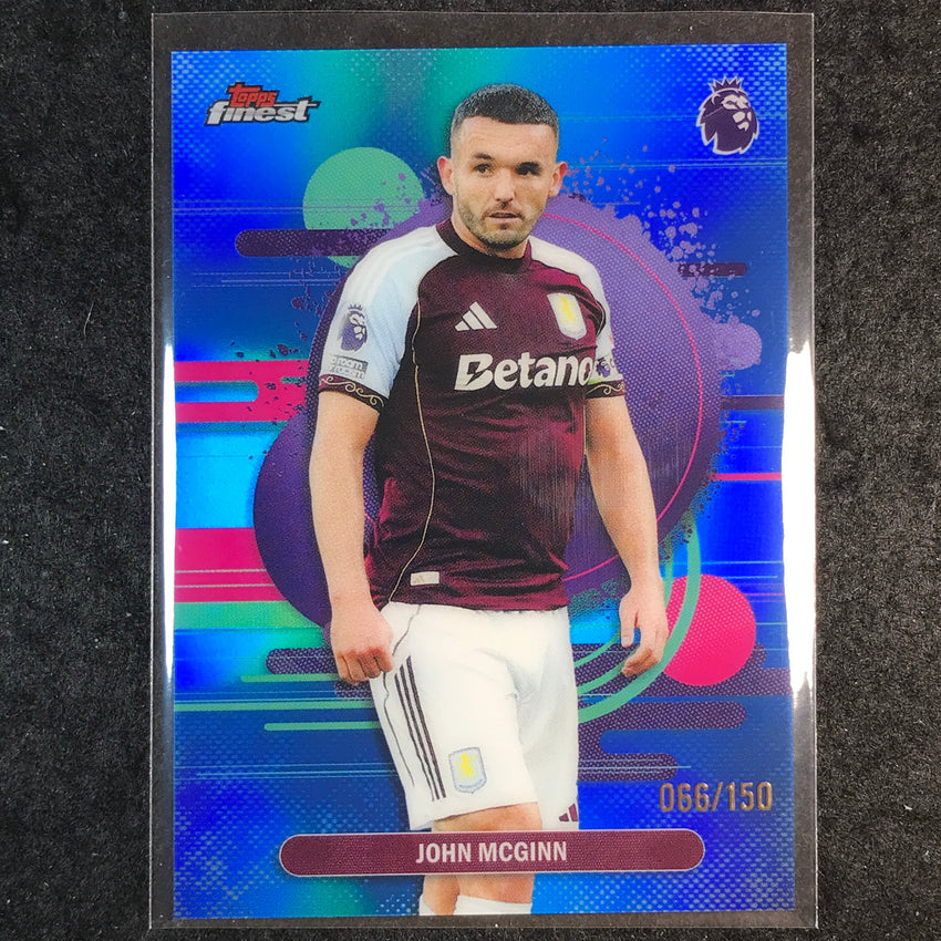 2026 Topps Finest Premier League JOHN MCGINN Uncommon Blue /150 #119