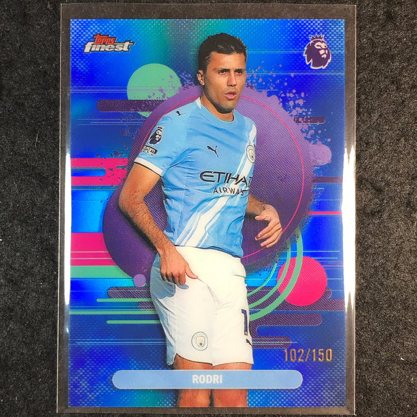 2026 Topps Finest Premier League RODRI Uncommon Blue /150 #162