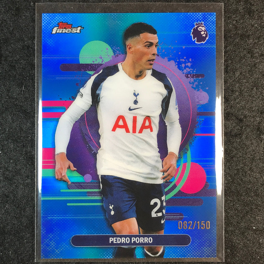 2026 Topps Finest Premier League PEDRO PORRO Uncommon Blue /150 #187