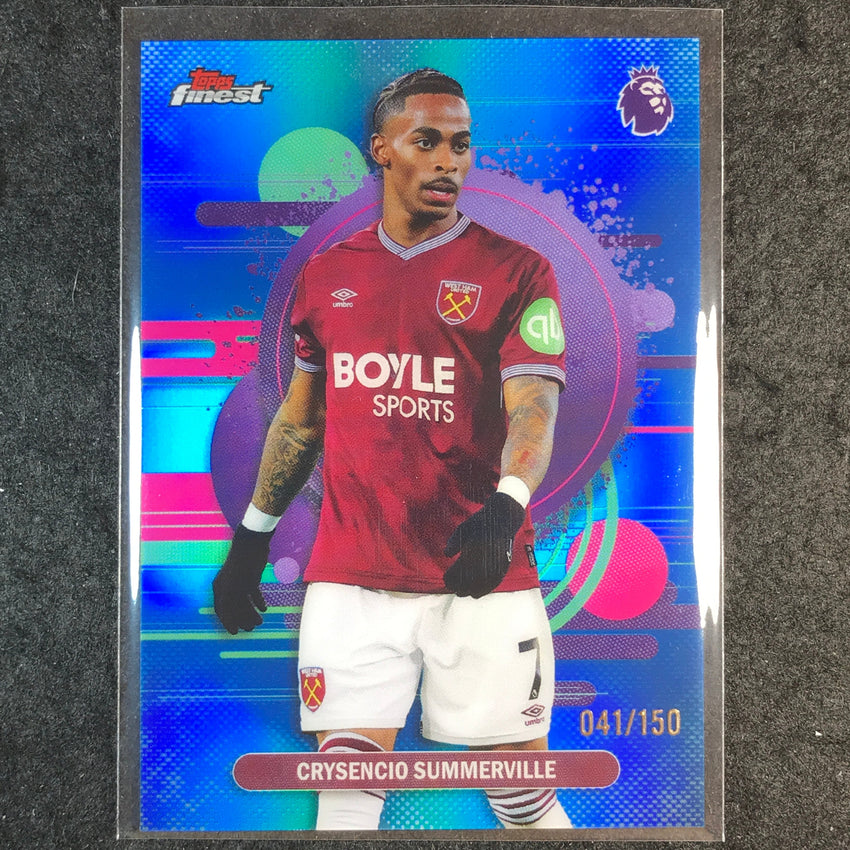 2026 Topps Finest Premier League CRYSENCIO SUMMERVILLE Uncommon Blue /150 #190
