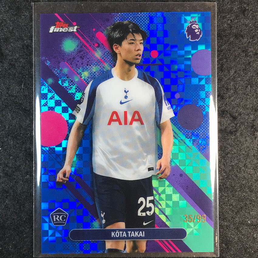 2026 Topps Finest Premier League KOTA TAKAI Rookie Common Blue Checker 35/99 #92