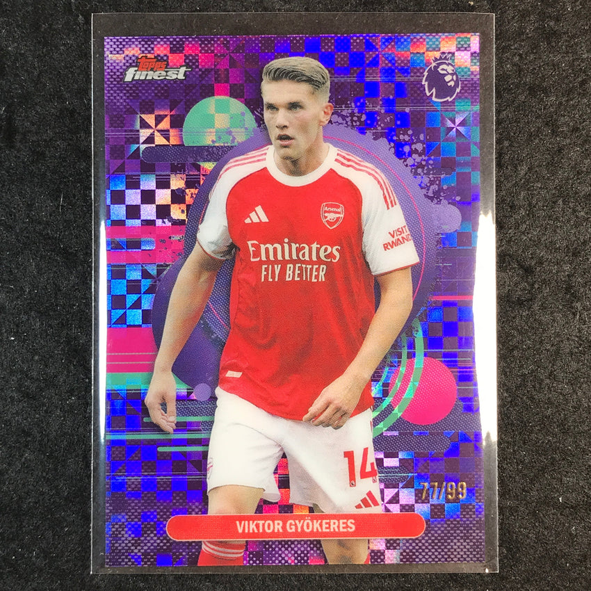 2026 Topps Finest Premier League VIKTOR GYOKERES Purple Checker 77/99 #109