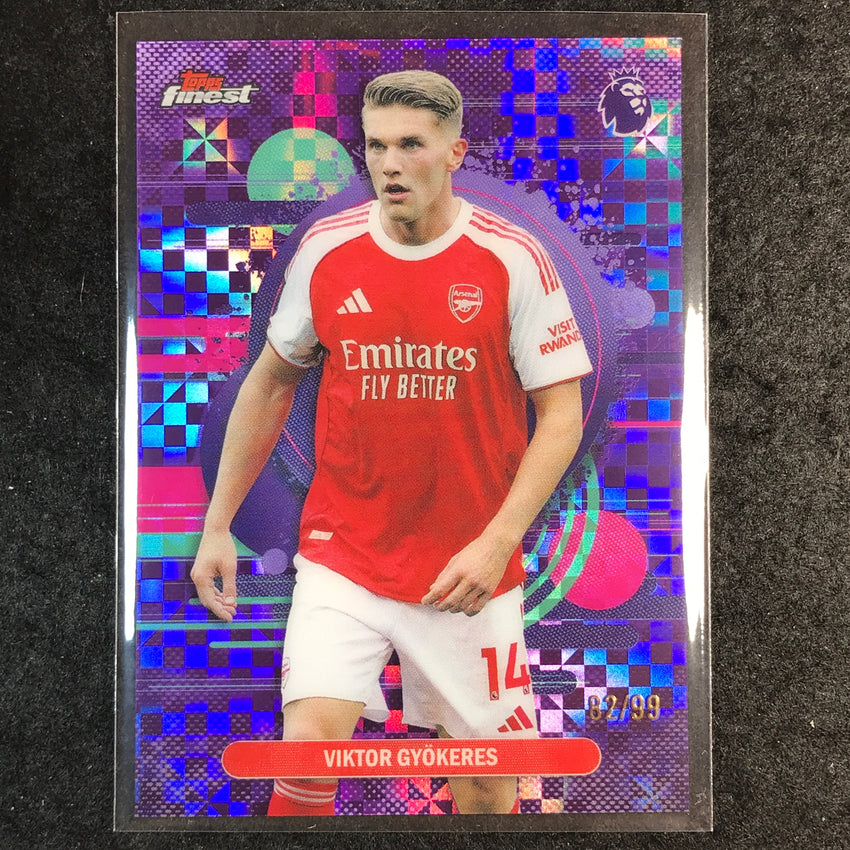 2026 Topps Finest Premier League VIKTOR GYOKERES Purple Checker 82/99 #109