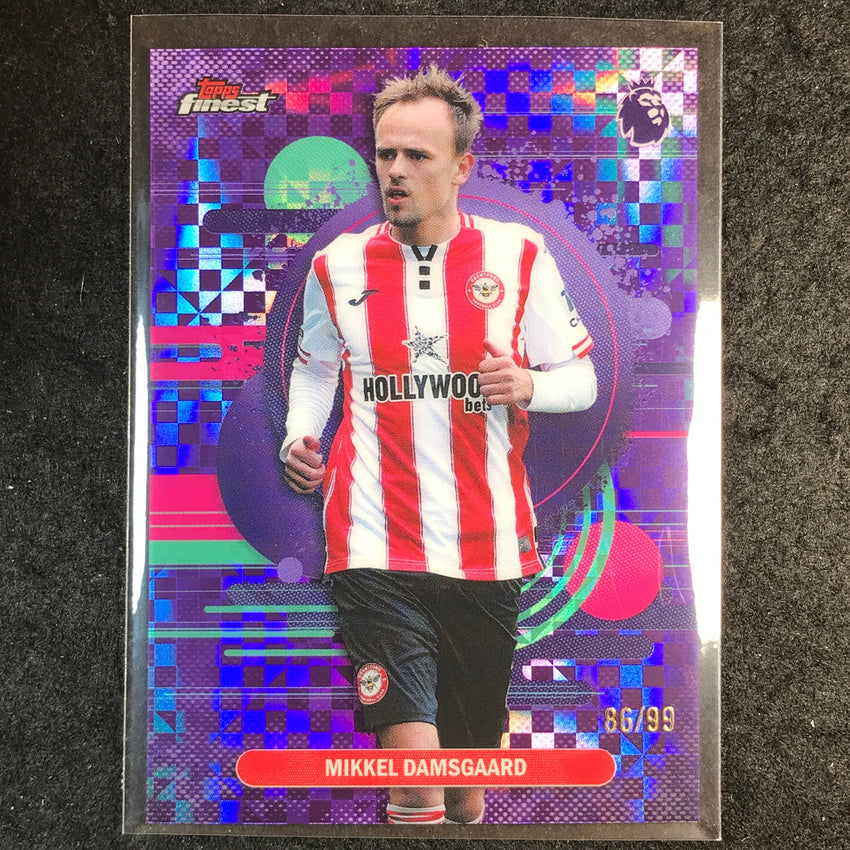2026 Topps Finest Premier League MIKKEL DAMSGAARD Purple Checker 86/99 #122