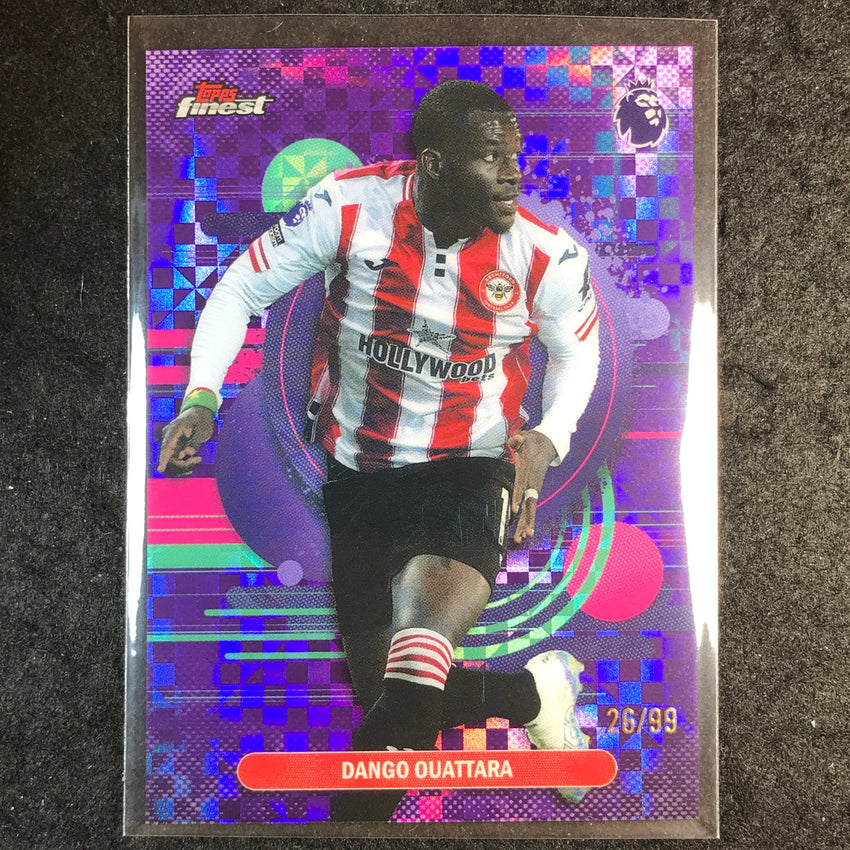 2026 Topps Finest Premier League DANGO OUATTARA Purple Checker 26/99 #123