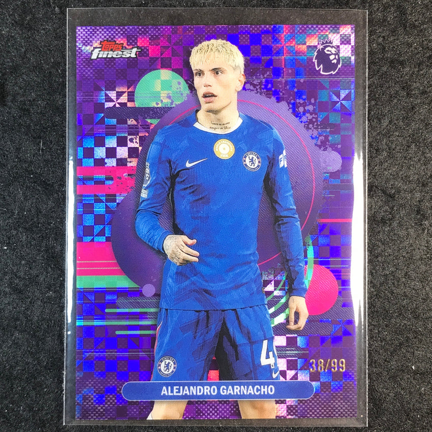 2026 Topps Finest Premier League ALEJANDRO GARNACHO Purple Checker 38/99 #139