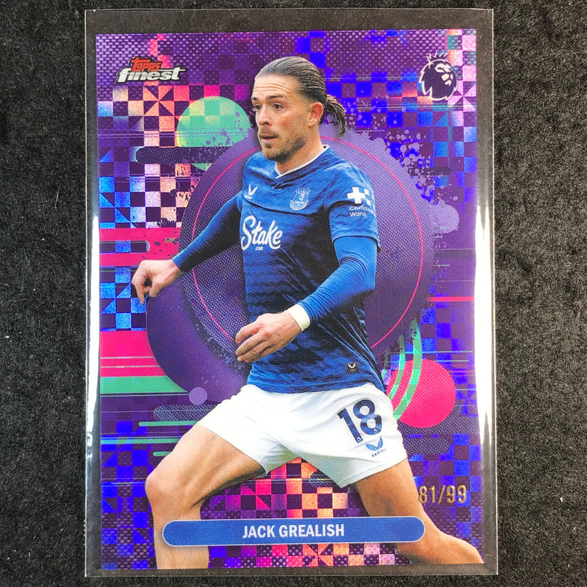 2026 Topps Finest Premier League JACK GREALISH Purple Checker 81/99 #143