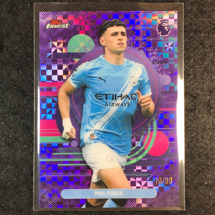 2026 Topps Finest Premier League PHIL FODEN Uncommon Purple Checker 10/99 #167