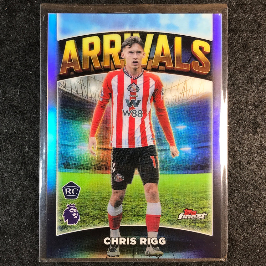 2026 Topps Finest Premier League CHRIS RIGG Arrivals Rookie #AV-1