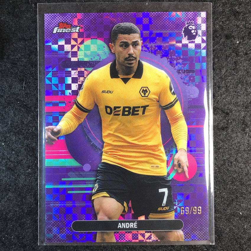 2026 Topps Finest Premier League ANDRE Uncommon Purple Checkerboard 69/99 #197
