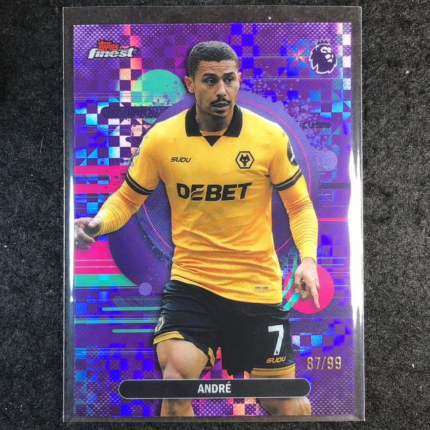 2026 Topps Finest Premier League ANDRE Uncommon Purple Checkerboard 87/99 #197