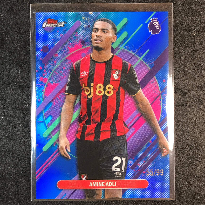 2026 Topps Finest Premier League AMINE ADLI Rare Blue 55/99 #202