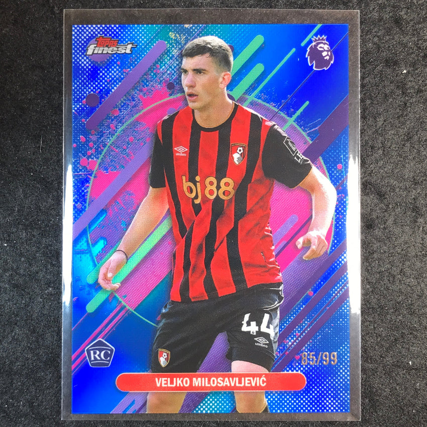 2026 Topps Finest Premier League VELJKO MILOSAVLJEVIC Rookie Blue 85/99 #206