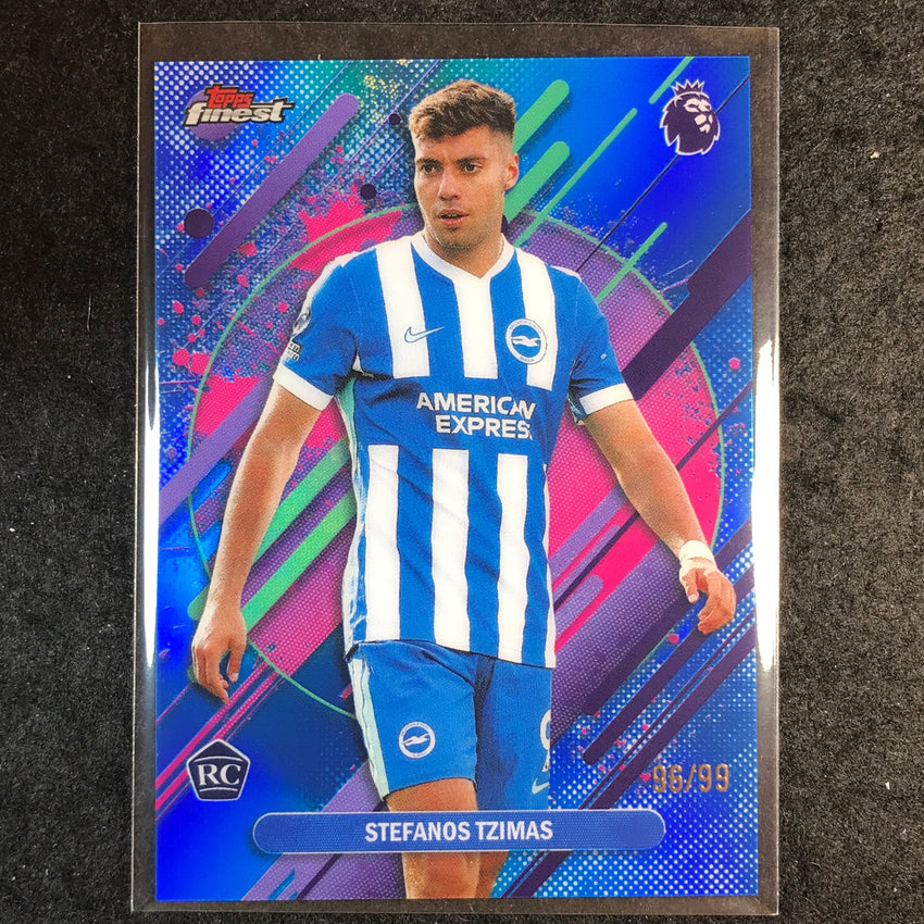 2026 Topps Finest Premier League STEFANOS TZIMAS Rookie Rare Blue 96/99 #225