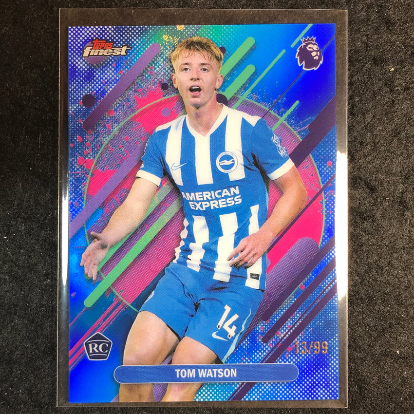 2026 Topps Finest Premier League TOM WATSON Rookie Rare Blue 13/99 #227