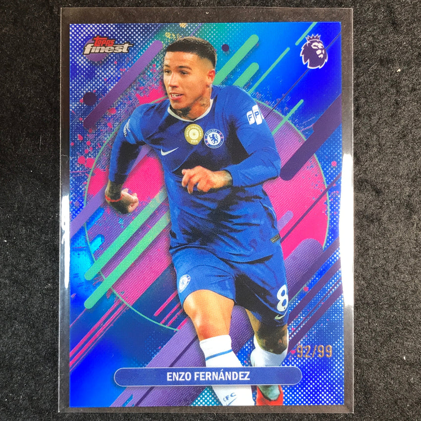 2026 Topps Finest Premier League ENZO FERNANDEZ Rare Blue 92/99 #232