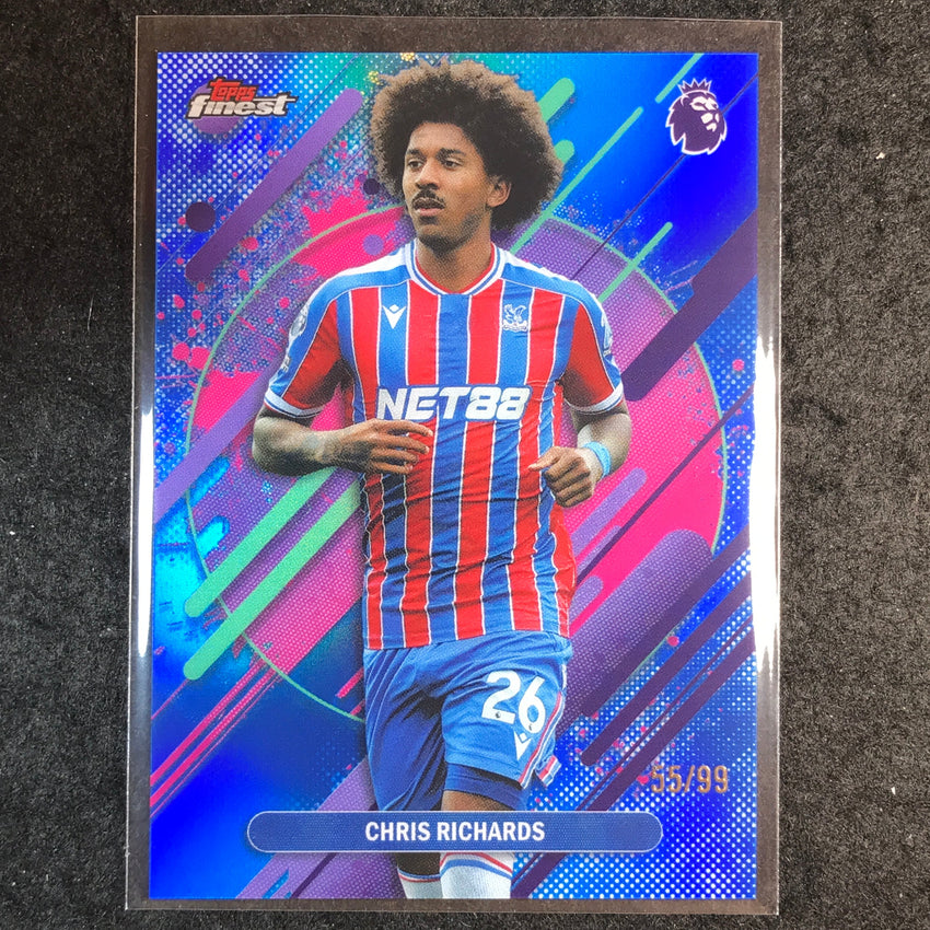 2026 Topps Finest Premier League CHRIS RICHARDS Rare Blue 55/99 #238