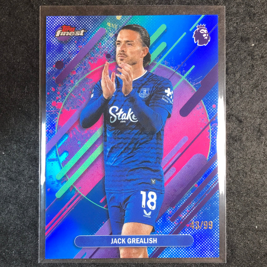 2026 Topps Finest Premier League JACK GREALISH Rare Blue 43/99 #243