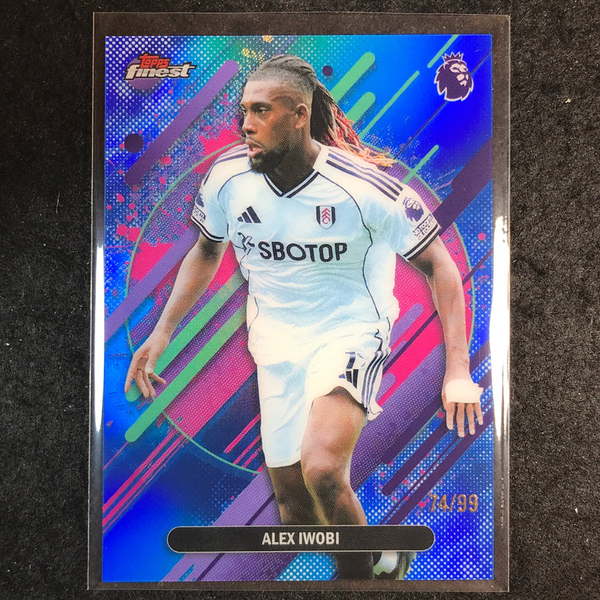 2026 Topps Finest Premier League ALEX IWOBI Rare Blue 74/99 #250