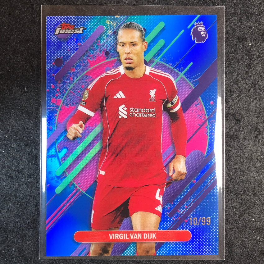 2026 Topps Finest Premier League VIRGIL VAN DIJK Rare Blue 10/99 #259