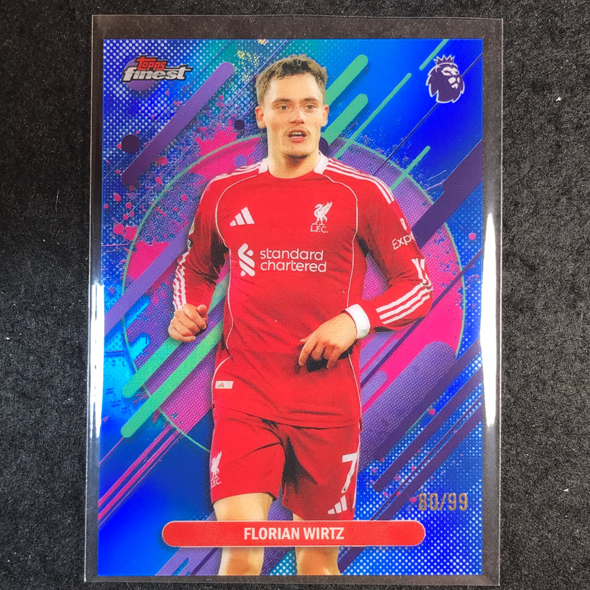 2026 Topps Finest Premier League FLORIAN WIRTZ Rare Blue 80/99 #260